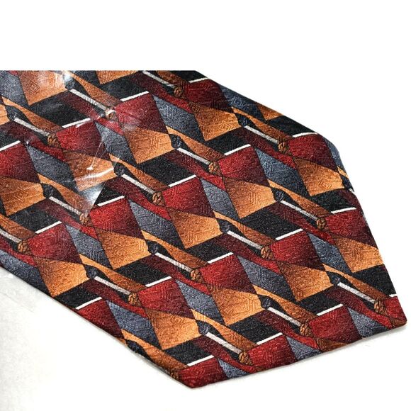 NIP Jerry Rice Collection "Jimmy" 100% Silk Trendy Geo Design Snazzy Tie - Picture 4 of 4